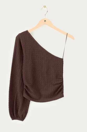 Top foncé asymétrique en crêpe | - My jewellery - Modalova