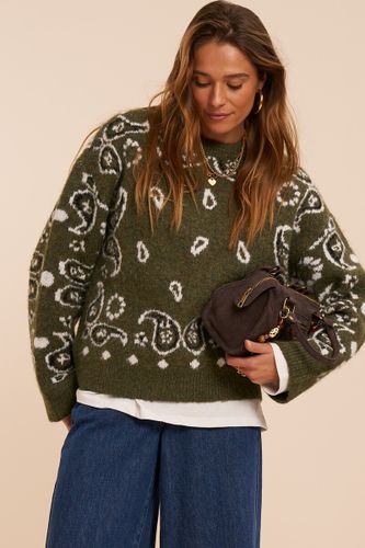 Pull duveteux à imprimé paisley | - My jewellery - Modalova