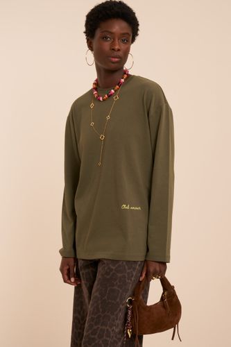 T-shirt foncé à manches longues avec imprimé paisley au dos | - My jewellery - Modalova