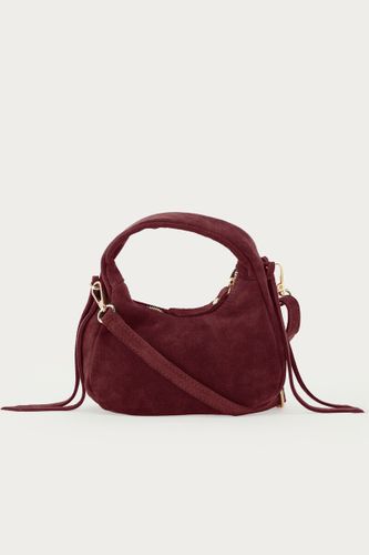 Sac en daim rouge foncé en forme de demi-lune | - My jewellery - Modalova