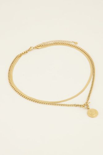 Collier deux chaînes à médaillon | - My jewellery - Modalova