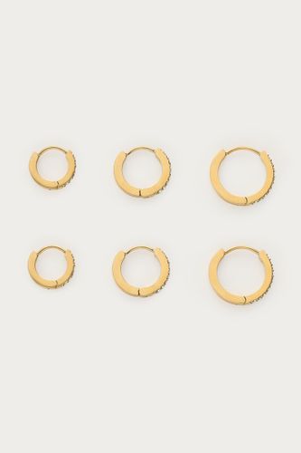 Lot de 3 paires de créoles Ear game à strass | - My jewellery - Modalova