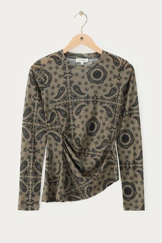 Top en mesh avec imprimé paisley et fronces | - My jewellery - Modalova