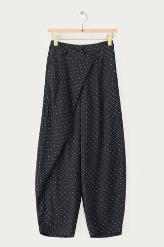 Pantalon barrel gris avec drapé et pois | - My jewellery - Modalova
