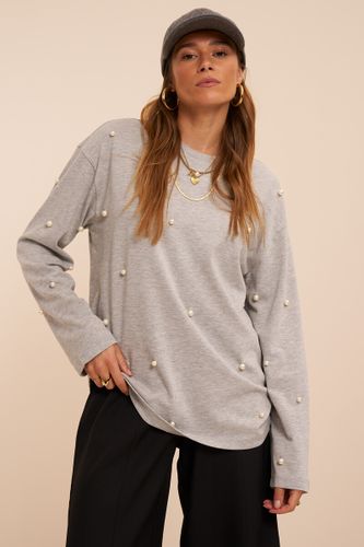 T-shirt à manches longues avec perles fantaisie | - My jewellery - Modalova