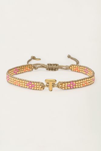 Bracelet à initial en corde avec perles miyuki | - My jewellery - Modalova