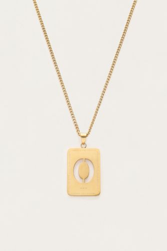 Sautoir avec charm initiale carré | - My jewellery - Modalova