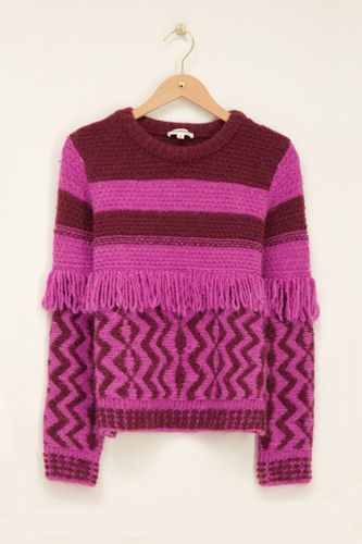 Pull oversize en maille et avec des franges | - My jewellery - Modalova