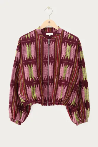 Veste bomber violette avec broderie | - My jewellery - Modalova