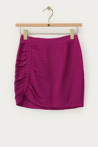 Jupe violette en crêpe à smocks | - My jewellery - Modalova