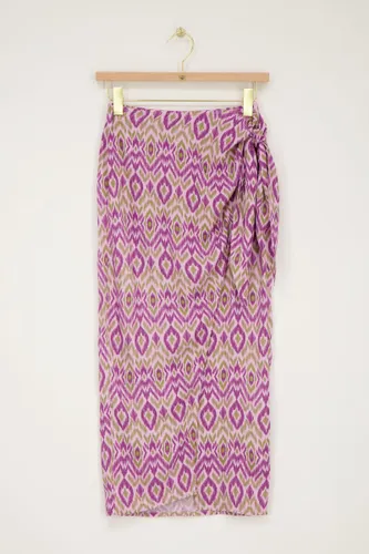 Jupe midi violette avec imprimé aztèque | - My jewellery - Modalova