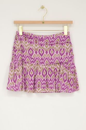 Jupe-short violette avec imprimé aztèque | - My jewellery - Modalova