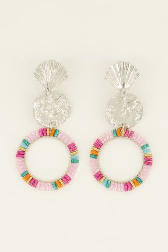 Boucles d'oreilles coquillage et anneau coloré | - My jewellery - Modalova