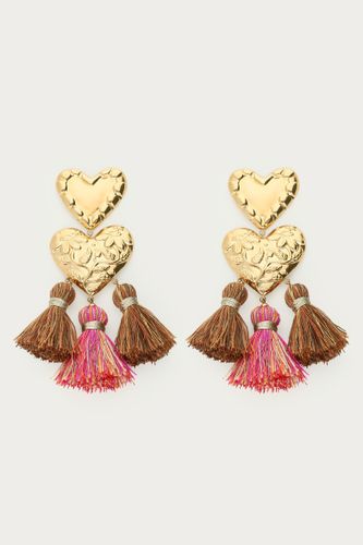 Boucles d’oreilles pendantes Sunrocks cœurs et pompons | - My jewellery - Modalova