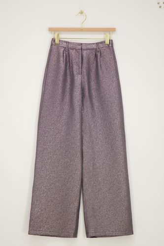 Pantalon large couleur avec lurex | - My jewellery - Modalova