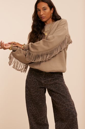 Sweat à franges avec écusson | - My jewellery - Modalova