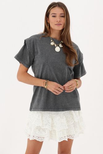 Jupe courte blanche avec dentelle | - My jewellery - Modalova