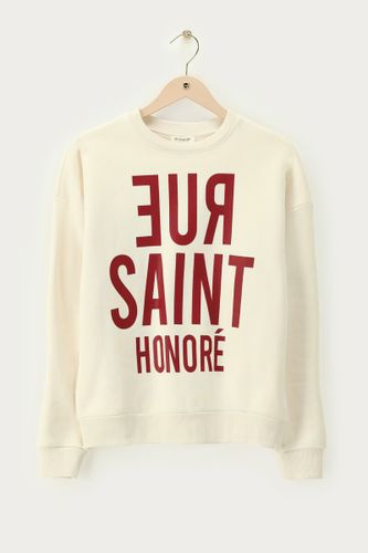 Sweat à imprimé "Rue saint honoré" rouge | - My jewellery - Modalova