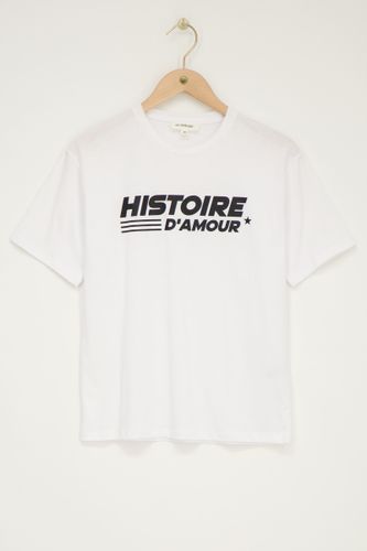 T-shirt blanc avec 'Histoire d'amour' noir | - My jewellery - Modalova