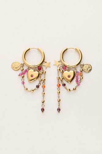 Boucles d'oreilles Starry avec cœur et perles | - My jewellery - Modalova