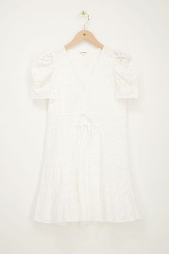 Robe large blanche avec broderie | - My jewellery - Modalova