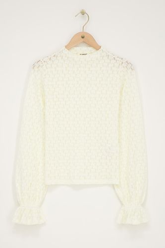 Top en dentelle blanche avec manchette | - My jewellery - Modalova