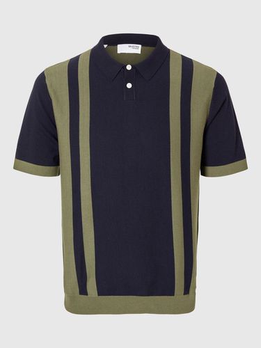 Color-block Polo En Maille - Selected - Modalova