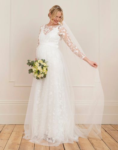 Long Sleeve Lace Maternity Wedding Dress | - Seraphine - Modalova