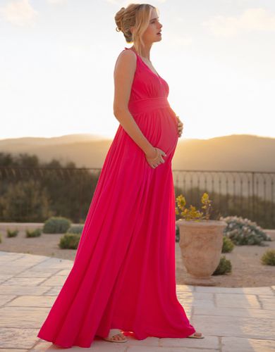 Maxi-Length Maternity-To-Nursing Dress With Pleat Details | - Seraphine - Modalova