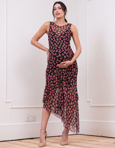 Piece Asymmetric Mesh Frill Maternity Dress | - Seraphine - Modalova
