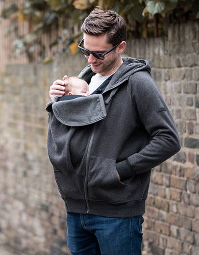 Men's Hoodie with Baby Pouch | - Seraphine - Modalova