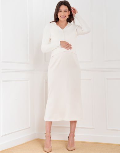 Maternity-To-Nursing Slip Dress With Cardigan | - Seraphine - Modalova