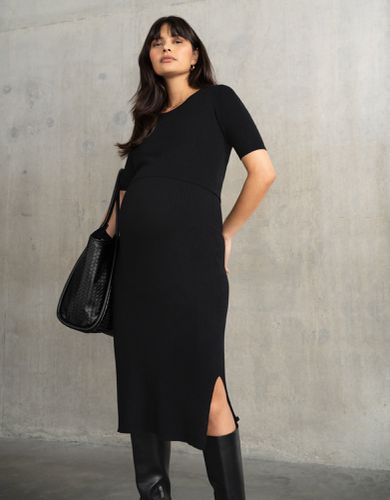 Short Sleeve Ribbed Maternity & Nursing Midi Dress | - Seraphine - Modalova