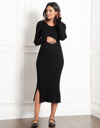 Long Sleeve Ribbed Maternity & Nursing Midi Dress | - Seraphine - Modalova