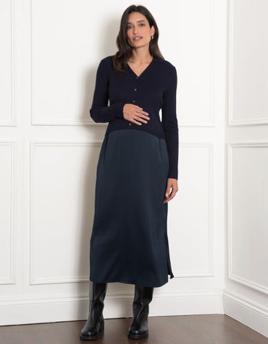 Maternity-to-Nursing Slip Dress with Cardigan | - Seraphine - Modalova