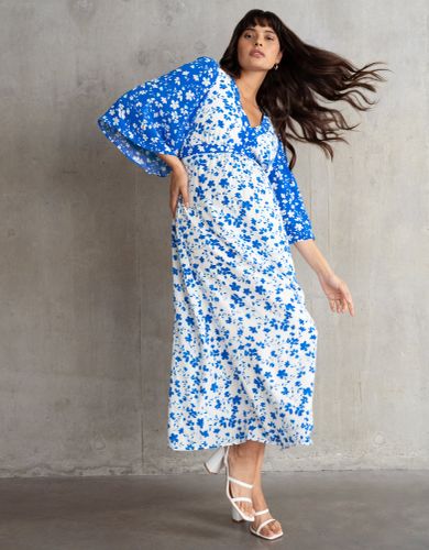 Painted Petal Contrast Print Midi Maternity & Nursing Dress | - Seraphine - Modalova