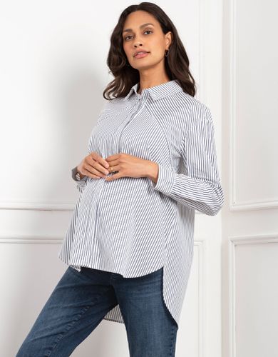 Pinstripe Maternity & Nursing Shirt | - Seraphine - Modalova