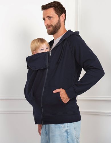 Sweat à capuche de portage pour homme, marine | - Seraphine - Modalova