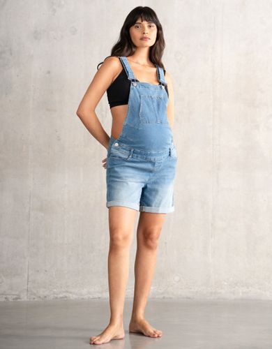 Cotton Maternity Short Dungarees | - Seraphine - Modalova