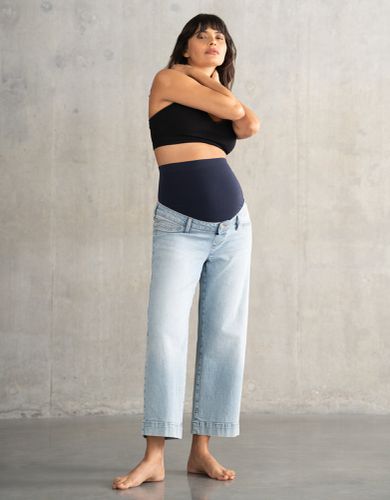 Cropped Straight Wide-Leg Maternity Jeans | - Seraphine - Modalova