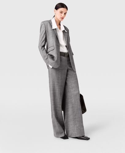 Pinstripe Pleated Straight-Leg Trousers, , , Taille: 34 - Stella McCartney - Modalova