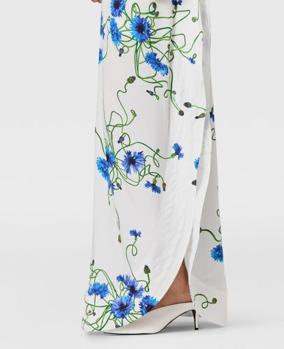 Robe de cocktail en soie martelee avec imprimé floral, , Taille: 36 - Stella McCartney - Modalova