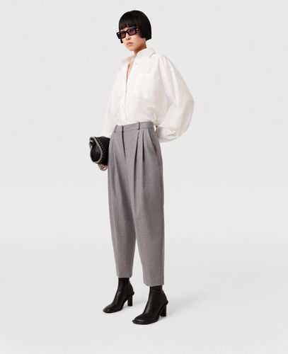 Pantalon plisse en laine a taille haute, , , Taille: 44 - Stella McCartney - Modalova