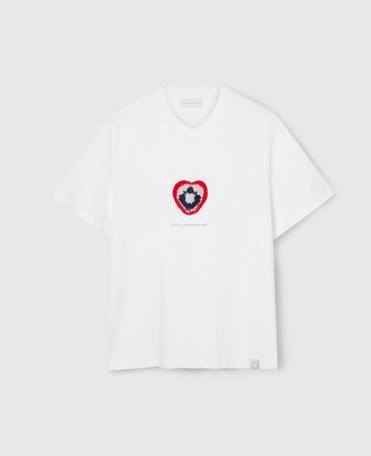 T-shirt avec caur réalisé au crochet, , Taille: XS - Stella McCartney - Modalova