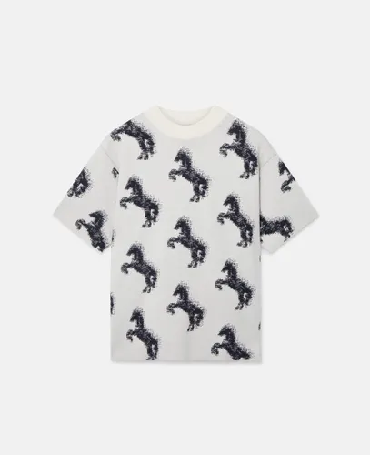 T-Shirt Jacquard pixel cheval, , , Taille: L - Stella McCartney - Modalova