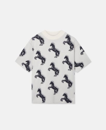 T-Shirt Jacquard pixel cheval, , , Taille: S - Stella McCartney - Modalova