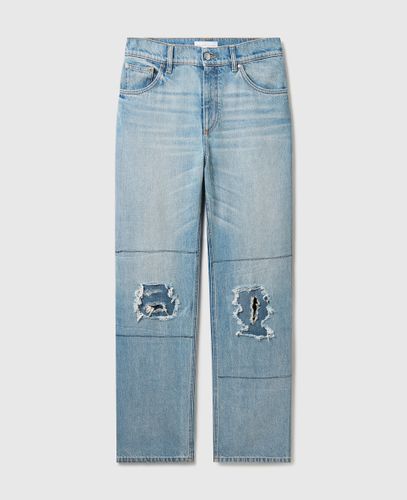 Jean droit avec patchs effet use, , Taille: 26 - Stella McCartney - Modalova
