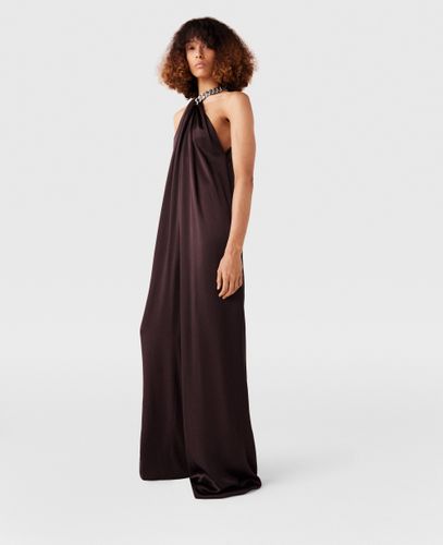 Combinaison en satin à dos nu et chaîne, , , Taille: 36 - Stella McCartney - Modalova