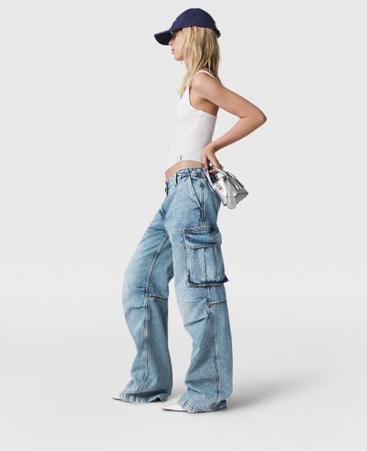 Jean cargo en denim a delavage vintage, , , Taille: 25 - Stella McCartney - Modalova