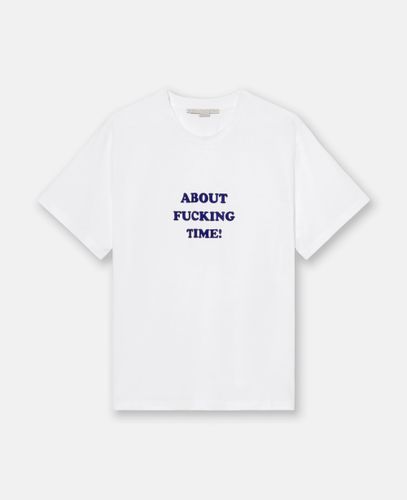 T shirt carre About Fucking Time!, , Taille: XS - Stella McCartney - Modalova
